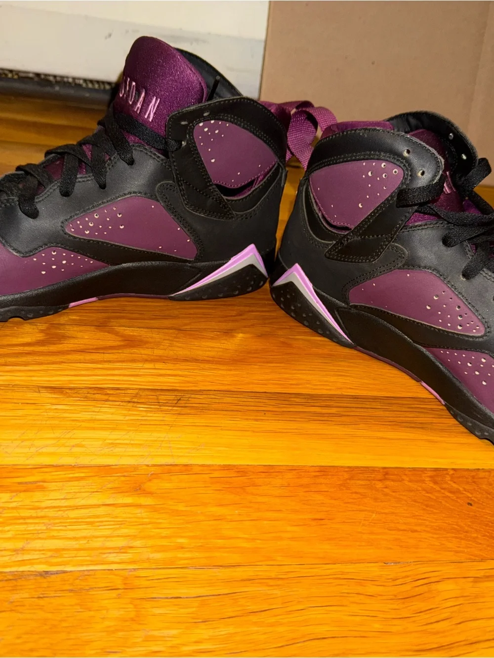Jordan Kids' Purple and Black High-Top Sneakers